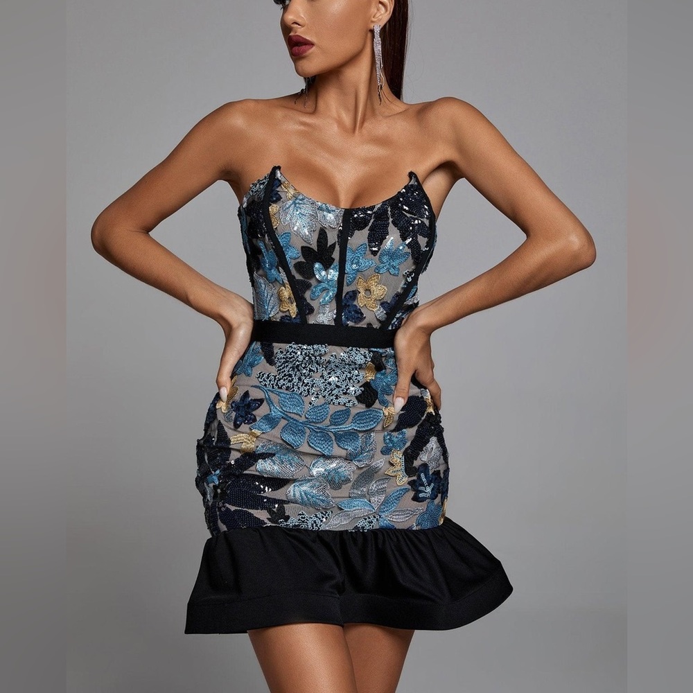 Bella Barnett Mermaid Corset Dress - Size Small